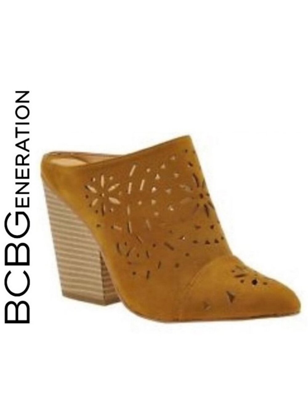 NIB ~ BCBG CARMEN LASERCUT MULES sz 10